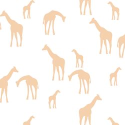 Giraffe Silhouette in Nectar on White