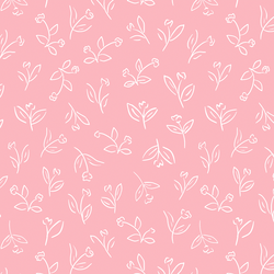 Sketched Buds in Blooming Pink