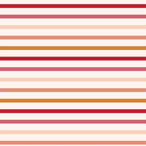 Large Valentine Stripes in Cream