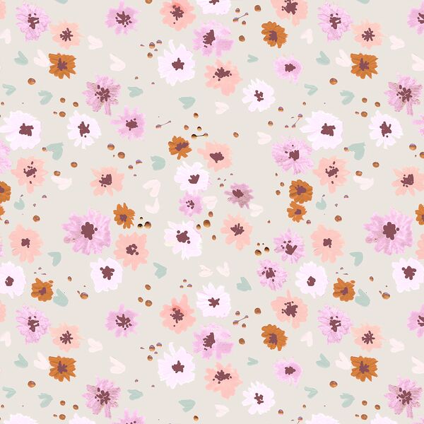 Pom Pom Floral in Light Pewter