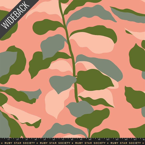 Modern Florals Wideback in Light Melon