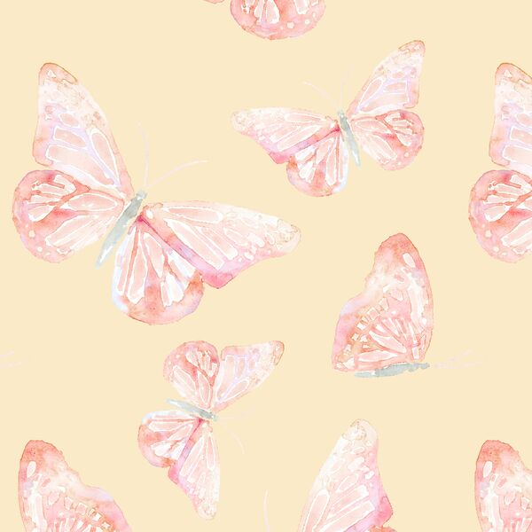 Floating Butterfly in Peach