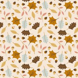 Fall Leaves in Cream