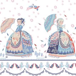 Promenade Border in White