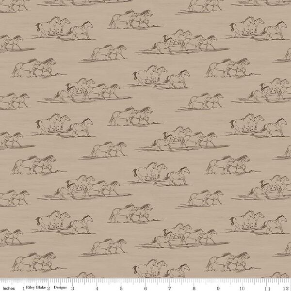 Horse Toile in Tan