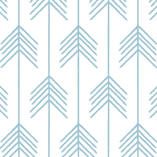 Vanes in Bluebell on White