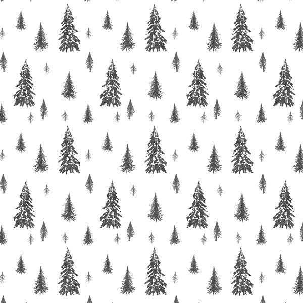 Snowy Pines in Onyx