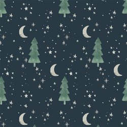Woodland Night in Twilight Blue
