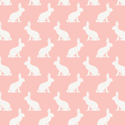 Rabbit Silhouette in Tulip Pink