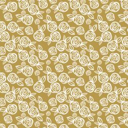 Little Tea Roses in Gold