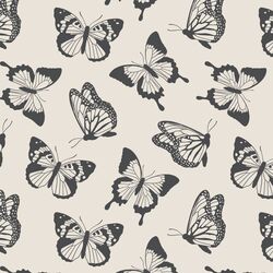 Fluttering Butterflies in Gray
