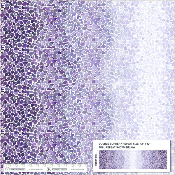 Sea Glass Double Border in Lilac