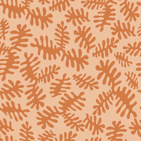 Matisse Floral in Caramel on Peach