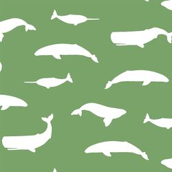 Whale Silhouette in Pistachio
