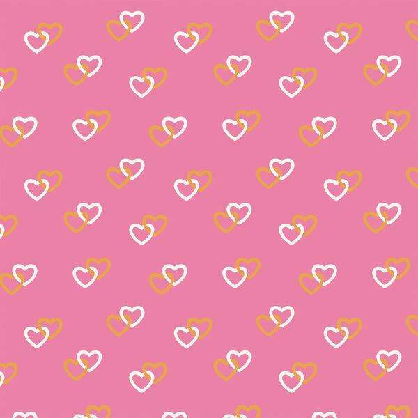 Heart Rings in Aurora Pink