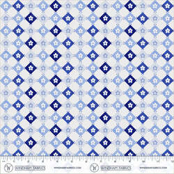 Daisy Diamonds in White Blue