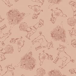 Farm Friends in Almond Pink