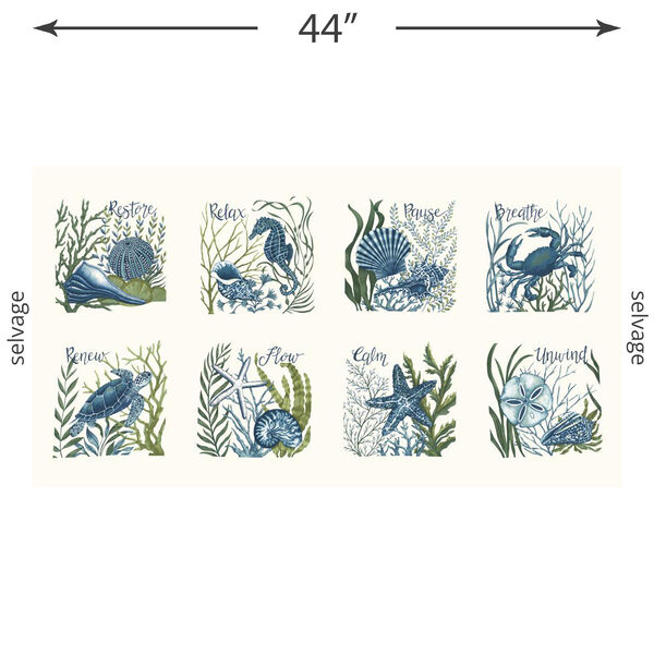 Coastal Tiles Panel in Seafoam White