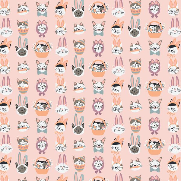 Little Easter Cats in Pink