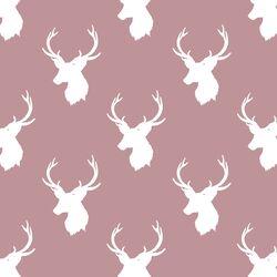 Little Stag Silhouette in Antique Rose