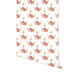 Floral Anchor in Coral and Pink