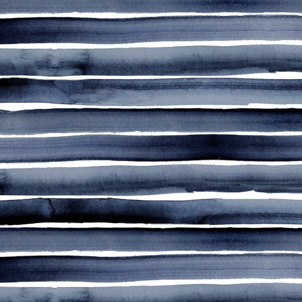 Large Watercolor Stripe in Navy