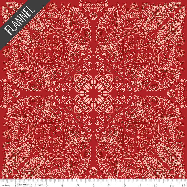 Cowboys Bandana Flannel in Red
