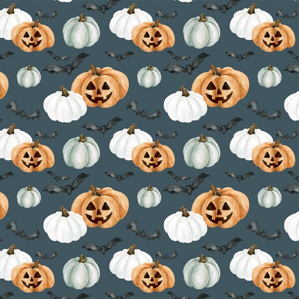 Small Jack-O-Lanterns in Orange and Midnight Blue