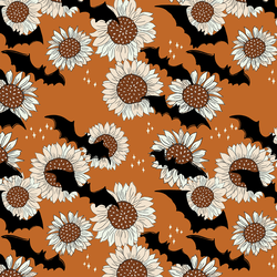 Batty Sunflowers in Deep Orange