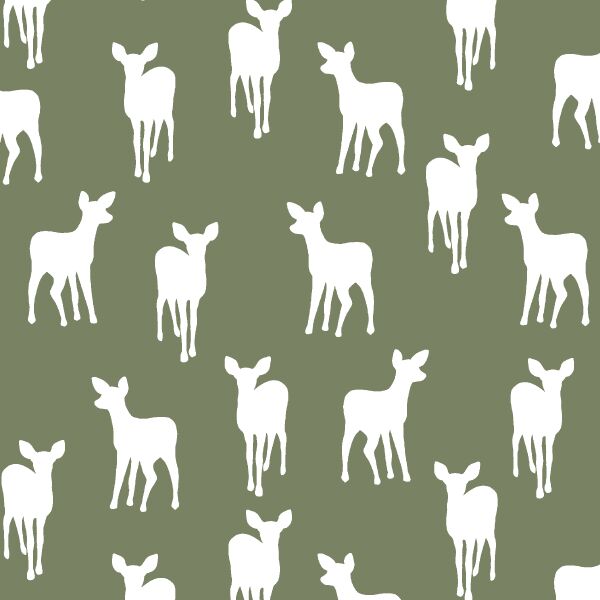 Fawn Silhouette in Olive