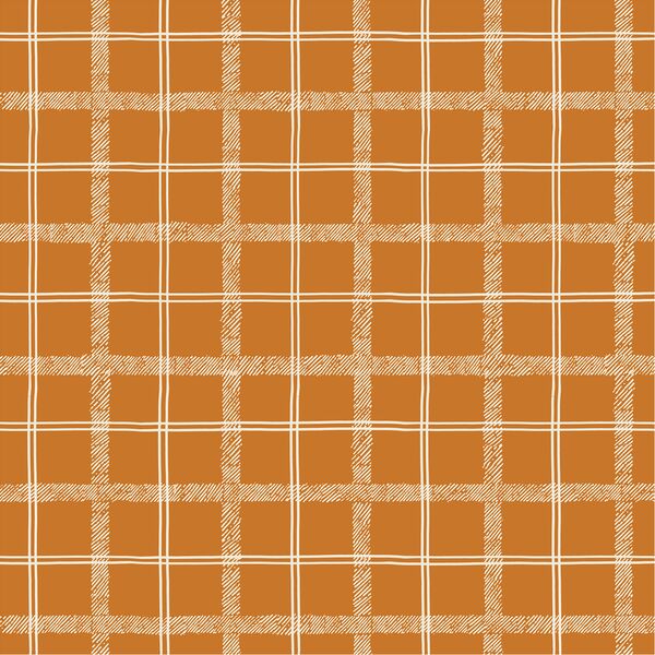 Textured Tartan in Burnt Orange