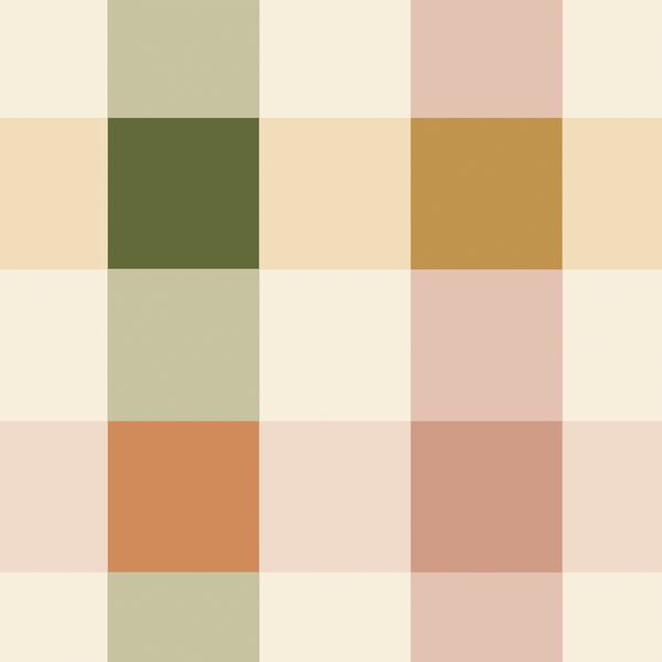Large Easter Gingham in Muted Rainbow