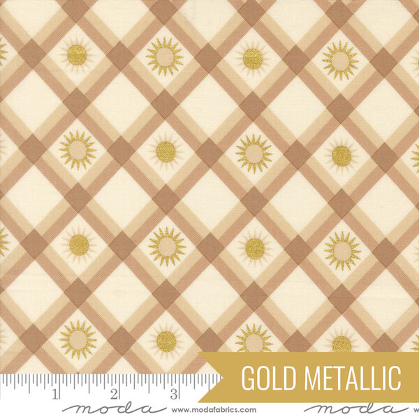 Plaid Sunshine in Natural Metallic