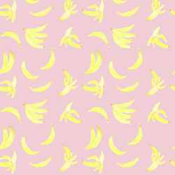 Yellow Bananas in Butterfly Pink