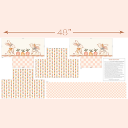 Cottontail Basket Panel in Pink