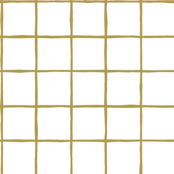 Windowpane in Gold on White