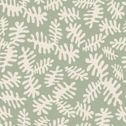Matisse Floral in Cream on Sage Green