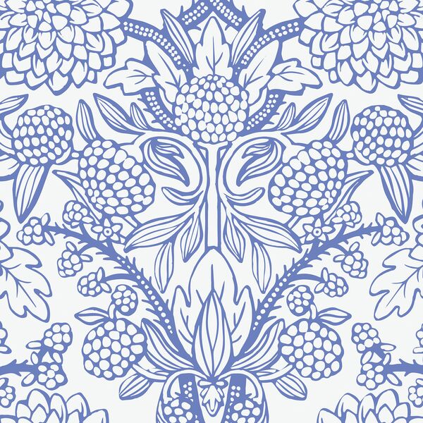 Large Burgeon in Dark Periwinkle on Pearl