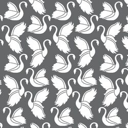 Swan Silhouette in Charcoal