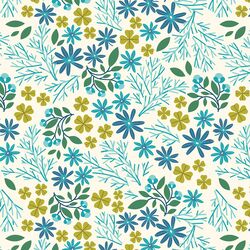Minty Foliage in Ivory