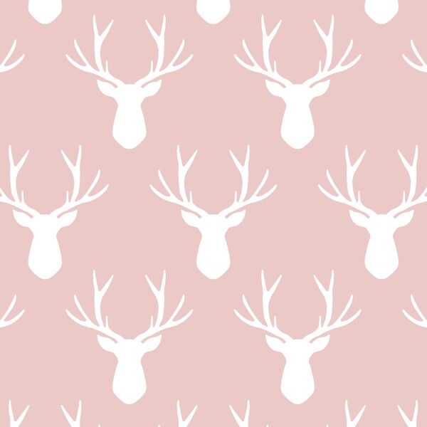Stag Silhouette in Blush