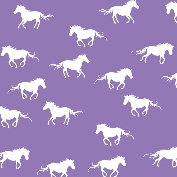 Horse Silhouette in Amethyst