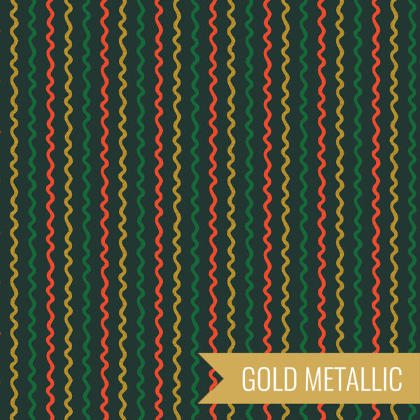 Ribbon Stripe in Evergreen Metallic