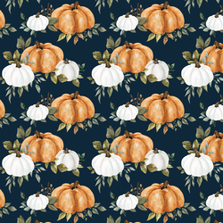 Pumpkin Fields in Navy Blue