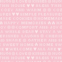 Cross Stitch Silhouette in Rose Pink