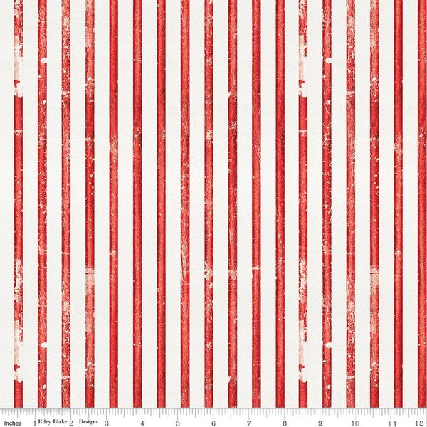 Faded Stripes in Red