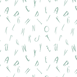 Letters in Dark Aqua