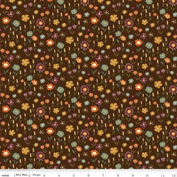 Floral in Brown