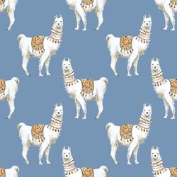 Llamas in Balsam Blue