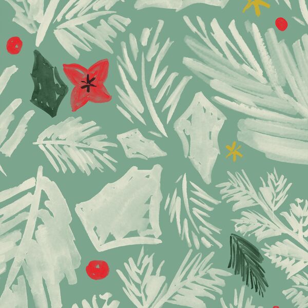 Large Christmas Foliage in Mint